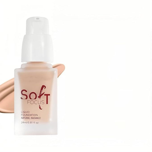 Full Coverage Foundation 10 Colors Natural Lightweight Smooth Creamy Foundation Long-lasting Longwear Matte Oil-Control Foundation (Color 03)