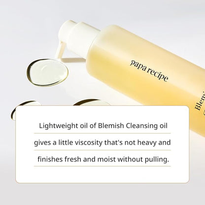 papa recipe Blemish Cleansing Oil, Korean Facial Cleanser, Blackhead Removal, Daily Makeup Cleanser, Korean Skincare (120ml/ 300ml) (300ml)