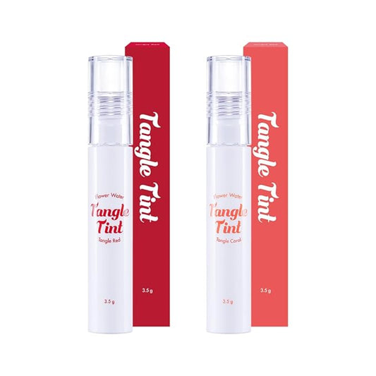 BEAUTY PEOPLE Long Lasting Flower Dew Water Lip Tint with Vitamin-Packed Fruit Extracts for Hydrated Lip Stain (Coral, Red 7ml)