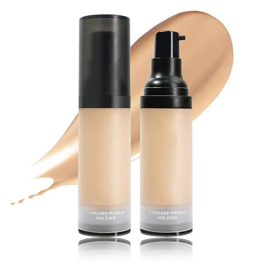 Liquid Full Coverage Matte Foundation, 6 Colors Blendable Light Medium Nude Beige Pink Orange Flawless Concealer for Face Makeup, Oil Control, Lightweight, Blurring Cover Uneven Skin Tone (06#, 30ml)