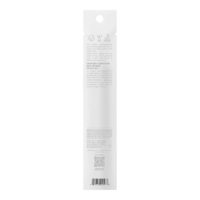 e.l.f. Cream Glide Lip Liner, Highly-Pigmented Pencil For Shaping & Sculpting Lips, Semi-Matte Finish, Vegan & Cruelty-Free, Red Receipt
