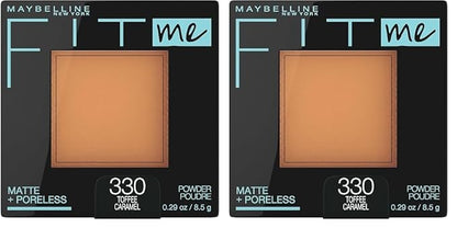 Maybelline Fit Me Matte + Poreless Pressed Face Powder Makeup, Toffee, 1 Count (Pack of 2)