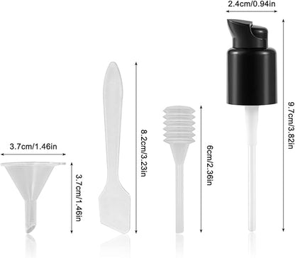 4 Pcs Replacement Foundation Pump Compatible with Maybelline Fit Me Liquid Foundation, Plastic Cosmetic Liquid Foundation Make-Up Pump Replacement Tool(with Spoon, Dropper, Funnel)