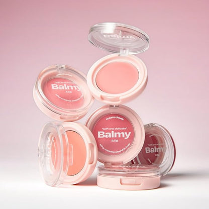 Balmy Cream Cheek No.0 Nudy Apricot | Lightweight, Natural Finish Cream Blush with Blurring Effect | 2.5g