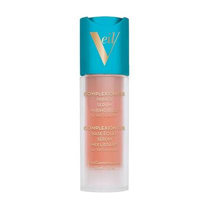 Veil Cosmetics Complexion Fix 3-in-1 Primer - Serum, Mixing Base, Primer - Pore Minimizing - Hydrate, Brighten & Soothe - Smooths Wrinkles & Fine Lines - Extend Makeup Wear - Vegan - Beautiful Skin
