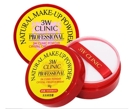 [3W CLINIC] Natural Make-Up Powder 30g/ #10 Transparent Pearl/Korea Made, Beige