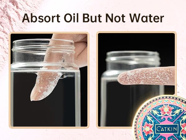 CATKIN Loose Setting Powder - Translucent Shimmer Finishing Powder, 3 Colors Even Skin Tone, Oil Control Makeup Pore Minimizing Powder with Velour Puff (0.42oz, C01 Shimmer for Oily Skin)