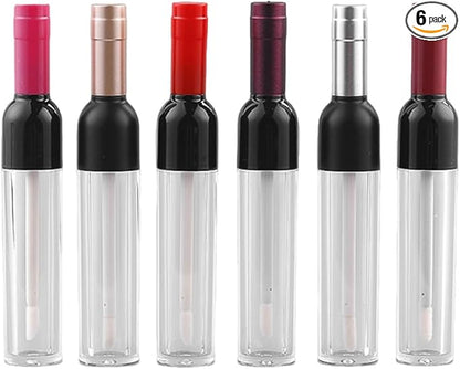 6 Pcs 5ml Clear Lip Gloss Tube With Wand Lip Glaze Tube Lip Oil Bottle Empty Liquid Lipstick Container Mini Refillable Makeup Container
