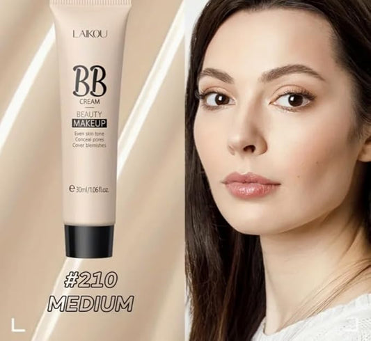 Long-Lasting Waterproof Cream Makeup, 30ml, Oil-Control, Pore-Hiding, Ivory/Tan Shades