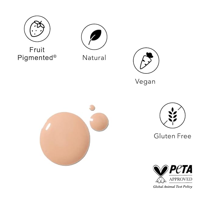 100% PURE 2nd Skin Lightweight Serum Foundation Anti-Aging Face Makeup - Blendable Coverage Liquid Hydration Boost for Soft Plumped Up Glow, Vegan Shade 5 (Neutral w/Peachy Undertone) - 1.18 Fl Oz
