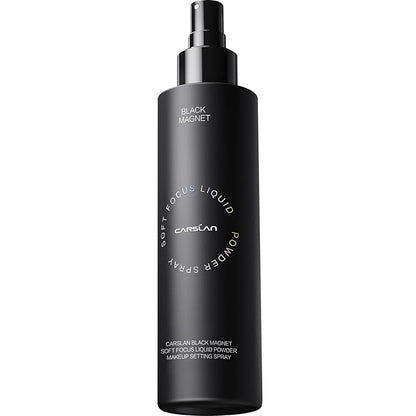 Black Magnet Soft Focus Powder+Liquid Powder Makeup Setting Spray, 24HLongglasting, Oil Control, Waterproof, Sweatproof, Poreless Summer Hot Sell All Day Matte Trio
