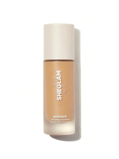 SHEGLAM Skinfinite Hydrating Foundation Flawless Dewy Foundation Hydrating Coverage Invisible Pore Concealer Pore-less Non-Greasy Lightweight Natural Soft Liquid Foundation-Honey