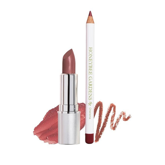 Honeybee Gardens Lip Liner + Lipstick Bundle, Swizzle + Charisma