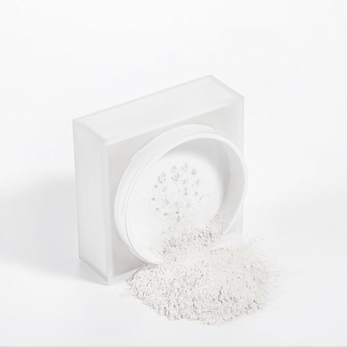 MAEPEOR Setting Powder 8 Colors Smooth and Lightweight Matte Face Powder for Brightening and Setting Makeup with Face Puff (1.76 oz, P01 Ivory White)