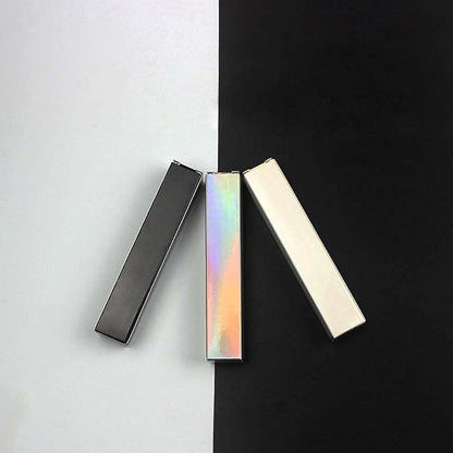COSIDEA 50 pieces empty lip gloss box 20x20x110 mm mascara tube packaging matte texture black laser silver lip gloss paper box (white)