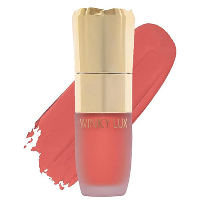Winky Lux Cheeky Rose Liquid Blush, Gel-Cream Blush with Buildable Color, Lightweight Velvet Finish for Long Lasting Color, Deep Coral, Darling