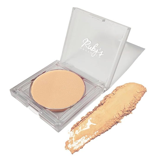 RUBY'S ORGANICS Compact Setting Powder Matte Complexion with SPF for Women, Absorbs Oil, Conceals & Gives Radiant Skin, Improves Skin Texture, Cruelty Free, Vegan & Paraben Free - Shade SP2, 9g
