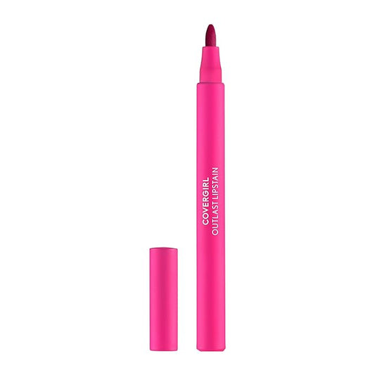 COVERGIRL Outlast Lipstain Bundle - 15 Epic & 40 Jazzberry Shades, Smooth Vegan Formula, Transfer-Proof, Buildable Color, Pen-Like Applicator, 0.06oz Each