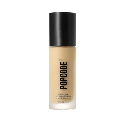 Ultra Glow Liquid Highlighter Makeup for A Glowing Skin, Soft-Focus Look, Enriched with Hydrating Squalane Oil - Wear Alone or Under Makeup, Vegan & Cruelty-Free(1.56 oz)