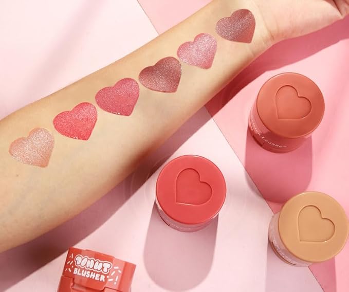 Liquid Blush with Heart Shaped Applicator, Natural Long Lasting, Light and Airy Makeup for Women (6)