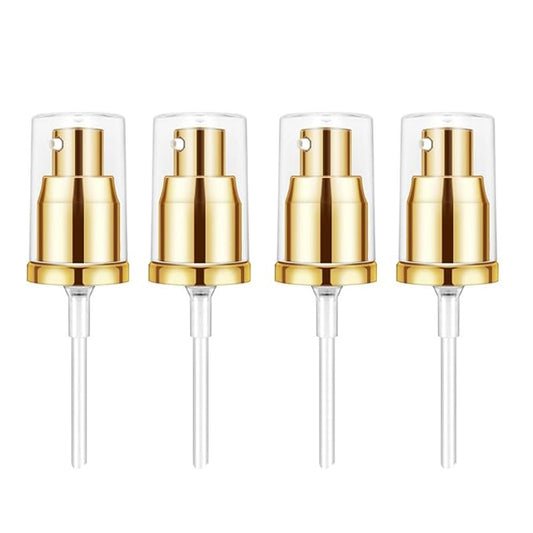 4Pack Foundation Pump for Fit Me Liquid Foundation for Double Wear Foundation Gold Makeupenser Pump for Easy Application Plastic Cosmetic Liquid Foundation Make-Up Pump Replacement Tool