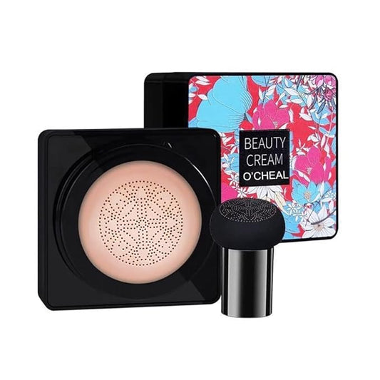 O'CHEAL Mushroom Head Air Cushion BB Cream Foundation Cream for Face Makeup Concealer Cushion for Face Comestics Make Up Cushion Compact Ivory