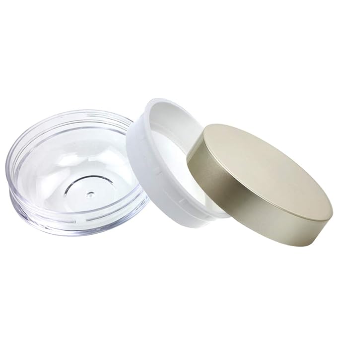 Face Powder Containers 60mL for Loose Foundation Powder or Body Powder Compatable with Joly Power Puff
