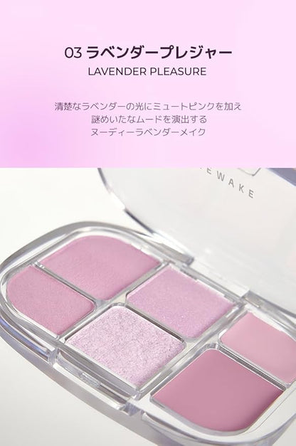 Soft Sheer Multi Palette - 03 Lavander Pleasure by Wakemake for Women - 0.22 oz Makeup
