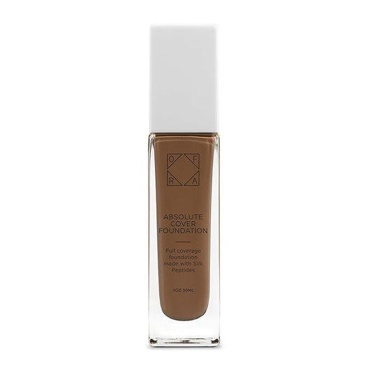 Absolute Cover Foundation #10 | Liquid Medium Coverage Foundation with Natural FInish | Oil-Free Face Makeup | Deep Shade with Neutral Undertone | 1oz/30ml