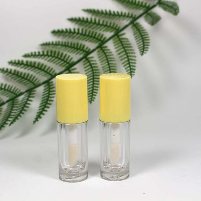 COSIDEA 14pcs Empty 6ml big brush lip gloss tubes for DIY lip gloss,yellow lipgloss containers
