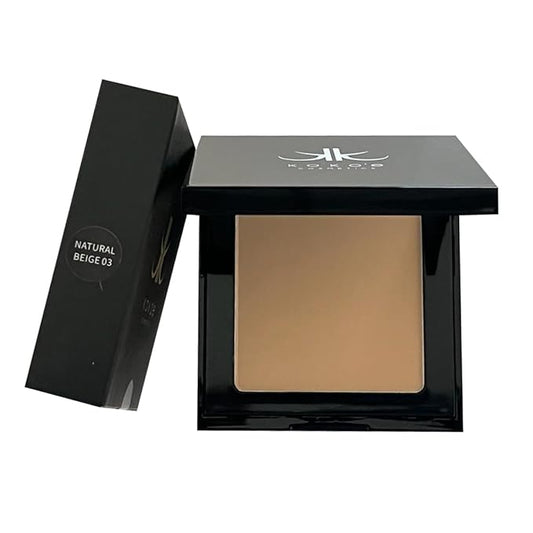 Koko'e Cosmetics Pressed Face Powder, Matte Finish Compact makeup powder (Natural Beige)