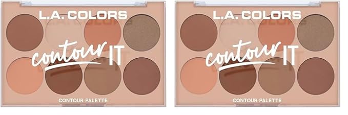 L.A. COLORS Contour It Palette, Contour It C30353C (Pack of 2)