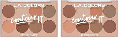 L.A. COLORS Contour It Palette, Contour It C30353C (Pack of 2)