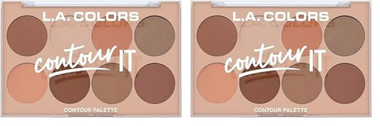 L.A. COLORS Contour It Palette, Contour It C30353C (Pack of 2)