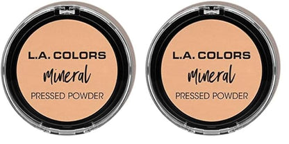 L.A. COLORS Mineral Pressed Powder, Creamy Natural CMP373 (Pack of 2)
