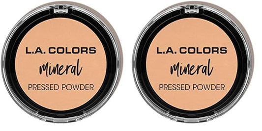 L.A. COLORS Mineral Pressed Powder, Creamy Natural CMP373 (Pack of 2)