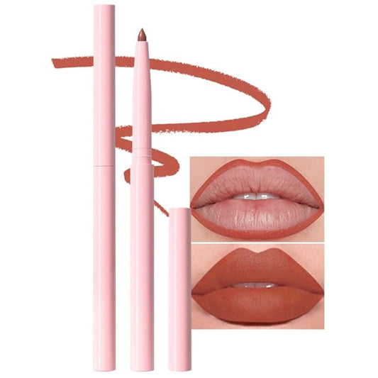 Kaely Matte Velvet Lip Liner Pencils Retractable for Shaping & Sculpting Lips, Orange Lip Pencils for Women Long Lasting Waterproof Rich Lip Colors Liner Crayon Lipstick delineador de labios 03