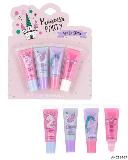 Expressions 8pc Lip Gloss Set - Flavored Lip Gloss Tubes, Non-Toxic & Kid-Friendly, Fruit Flavors, Valentine's Day Gifts for Kids