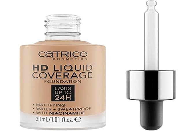 Catrice | HD Foundation 50 & The Hydrator Plump & Fresh Primer Bundle | Full Coverage Makeup | Vegan & Cruelty Free
