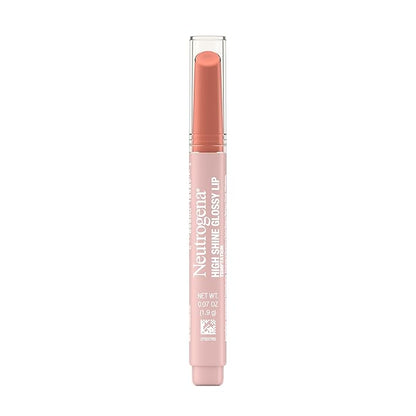 Neutrogena High Shine Glossy Lip with Maracuja Oil + Vitamins & Antioxidant Vitamin E, Nourishing Glossy Lip, Non-Retractable, Pigmented For Buildable Color, Temptation, 0.07 oz