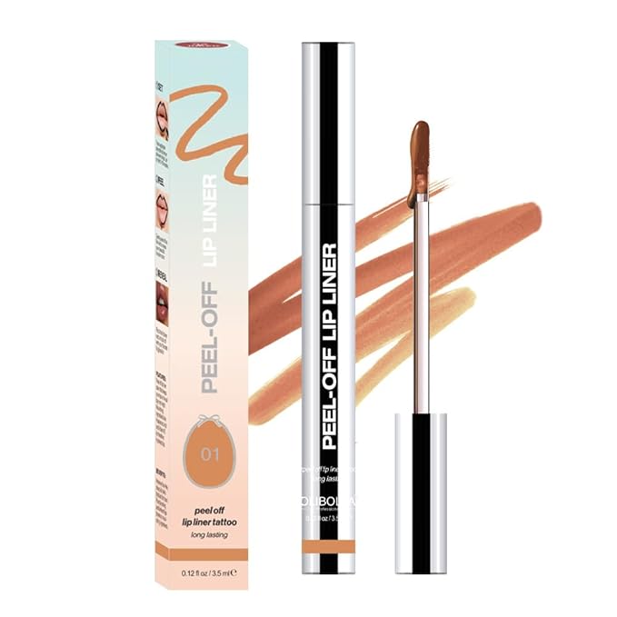 Peel-Off Matte Lip Stain - Long-Lasting Lip Liner Tattoo, Waterproof & Transfer-Proof for All Skin Types (Orange Brown, 1Pc)