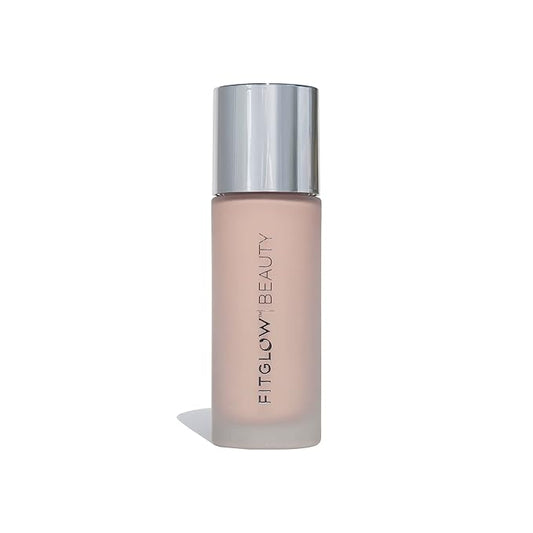 Fitglow Beauty - Natural Foundation+ Photo-Filtering Foundation | Vegan, Woman-Owned Clean Beauty (F1 - Fair, Neutral Undertones)