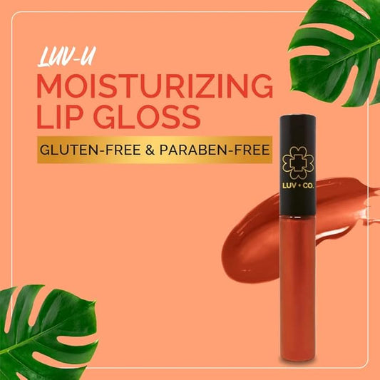 Lip Gloss 7ml 90% Organic Moisturizing Lip gloss Non Sticky Shiny Natural Colorants For Light Glossy Coverage Gluten Free Paraben Free | Bronze Orange Metallic | Sunset