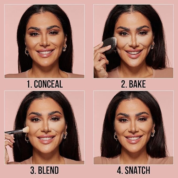 H u d a Easy Bake Loose Baking & Setting Powder - Cherry Blossom (Fair, Light, Medium, and Tan Skin Tones) - 0.71 oz / 20 g