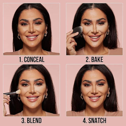 H u d a Easy Bake Loose Baking & Setting Powder - Cherry Blossom (Fair, Light, Medium, and Tan Skin Tones) - 0.71 oz / 20 g