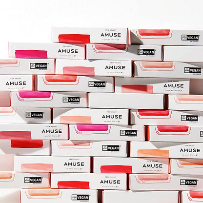 Amuse SEOUL DEW VELVET TINT 01 BOKSOONGA BLOSSOM | Soft matte peach | Velvety, matte, moisturizing, long-lasting color, transfer proof, vegan