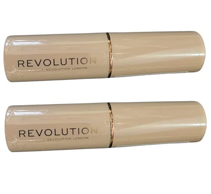 Pack of 2 Makeup Revolution Beauty Fast Base Stick Foundation, F17