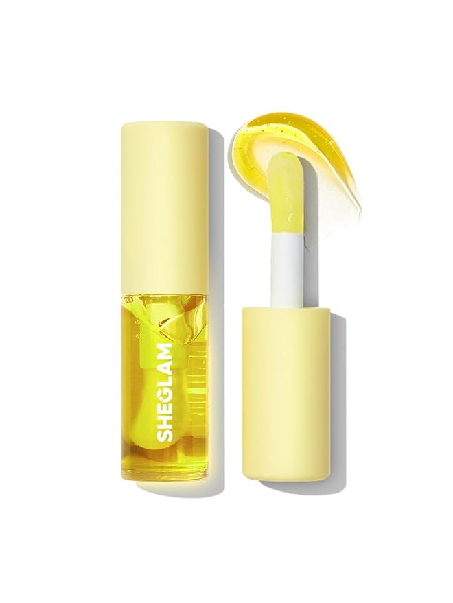 SHEGLAM Jelly Wow Hydrating Non-Sticky Lip Oil Moisturizing Plumping Lip Gloss - Grapefruit Glow