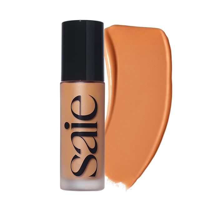 Saie Glowy Super Skin Tint Liquid Foundation - Hydrating Serum Foundation with Lightweight, Medium Coverage - Formulated with Hyaluronic Acid to Hydrate, Brighten and Plump - Shade 25 (1.01 oz)