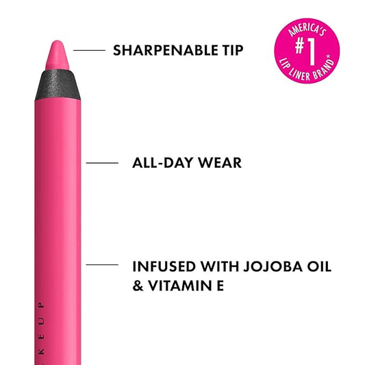 NYX PROFESSIONAL MAKEUP Line Loud Lip Liner, Longwear and Pigmented Lip Pencil with Jojoba Oil & Vitamin E - Movin' Up (Bright Pink Peach)